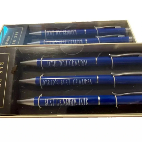NEW 3-PAck Rae Dunn LOVE YOU GRANDPA Ballpoint Pen Set - Picture 2 of 3